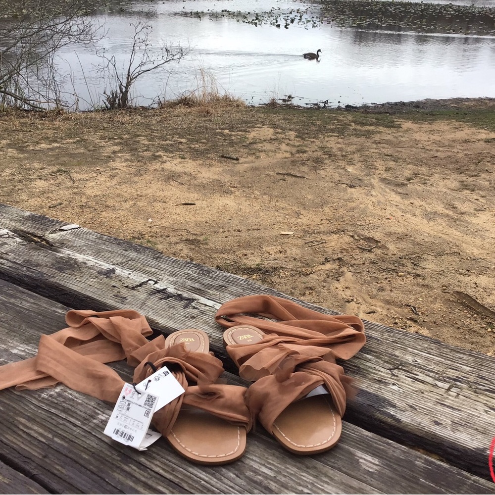Brown Wrap Sandals
